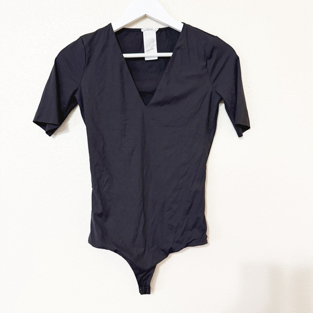 NWT Wolford Vermont String Body Suit Thong V-Neck Black 79177 size XS $210 - Picture 7 of 12
